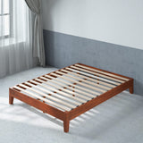 ZINUS Vivek Deluxe Wood Platform Bed Frame with Headboard, Wood Slat Support, No Box Spring Needed, Easy Assembly, Queen