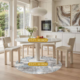 Area Rugs for Living Room: 12x15 Abstract Washable Rug Modern Neutral Large Soft Stain Resistant Non-Slip Backing Machine Table for Bedroom Dining Room Indoor Home Office Carpet - Gold Brown