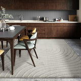 LUXE WEAVERS Modern Geometric Wave Cream 9x12 Area Rug