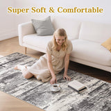 Area Rugs for Living Room: 12x15 Abstract Washable Rug Modern Neutral Large Soft Stain Resistant Non-Slip Backing Machine Table for Bedroom Dining Room Indoor Home Office Carpet - Gold Brown