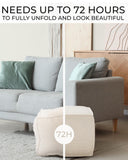 ZICOTO Beautiful Boucle Pouf Ottoman and Foot Rest - Elevate Your Living Room Decor with Lightweight Comfort and Charm - A Round Modern Foam Filled Foot Stool Perfect to Rest Your Feet