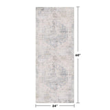 Neutral Living Room Rug - 10x14 Farmhouse Beige Brown Large Area Rug for Dining Room, Bedroom, Low Pile Lightweight Washable