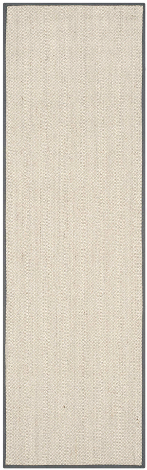 SAFAVIEH Area Rug 8x10 - Natural Fiber Collection - Large - Marble & Beige, Sisal, Woven Design with Border (NF143C)