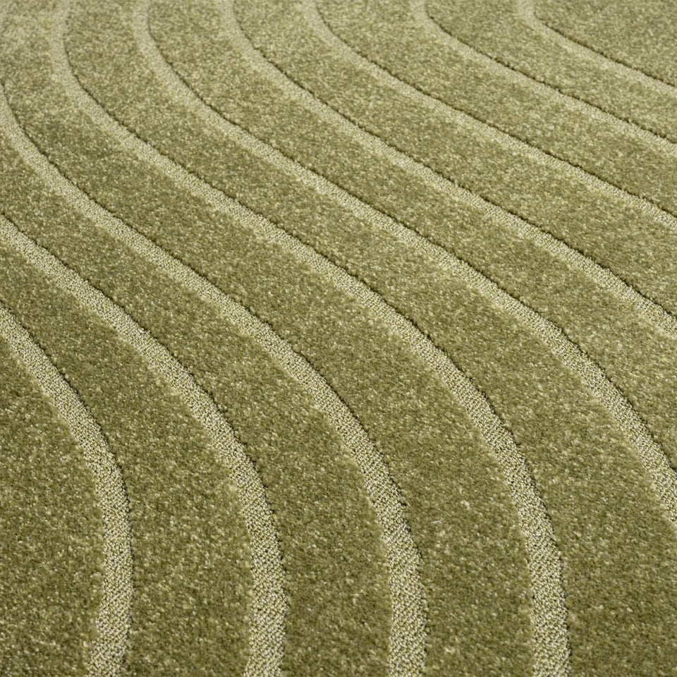 LUXE WEAVERS Modern Geometric Wave Cream 9x12 Area Rug