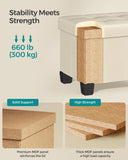 SONGMICS 15 Inches Cube Storage Ottoman, Bedroom Bench with Storage, Foot Stool with Feet, Holds Up to 660 lb, Dark Gray ULSF14GYZ