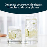 Libbey Ascent Tumbler and Rocks Drinking Glasses Set of 16, Glass Drinking Glasses with Curvature, Versatile Glassware Set for Parties and More