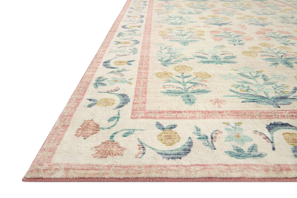 Loloi Rifle Paper Co. Eden Collection EDE-02 Mughal Garden Cream 7'-6" x 9'-6" Area Rug