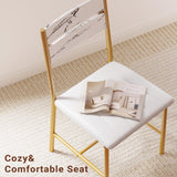 IRONCK Dining Table Set for 4, Wood Kitchen Table with Upholstered Chairs for Kitchen Room and Small Spaces, Rustic Brown