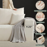 Boneless Sectional Cloud Couch Sofa for Living Room, 112" U-Shaped Modular Modern Lounge Sleeper Black Couches with Chaise, No Assemble, Cordury Compression Upholstered Sofas