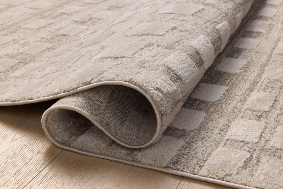 Loloi Amber Lewis Monty Collection MOT-01 Ivory/Taupe 9'-2" x 13', .50" Pile Height, Area Rug