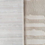 Revival Rugs Shell 5'3"x7'10" Washable Area Rug for Living Room Bedroom - 100% Recycled Oeko-TEX Certified, Medium Pile, Beige, Cream