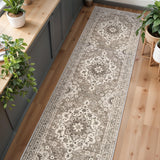 TOPRUUG Washable Oriental Area Rug - 12x15 Rugs for Living Room Soft Carpet for Bedroom Waterproof Floral Distressed Indoor Stain Resistant Non-Shedding Floor Carpets (Green, 12x15)