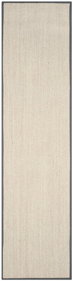 SAFAVIEH Area Rug 8x10 - Natural Fiber Collection - Large - Marble & Beige, Sisal, Woven Design with Border (NF143C)