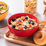 vancasso Bonita Dinnerware Set 24 Pieces Blue Stoneware Service for 6, Handpainted Spirals Pattern Stoneware Combination Set