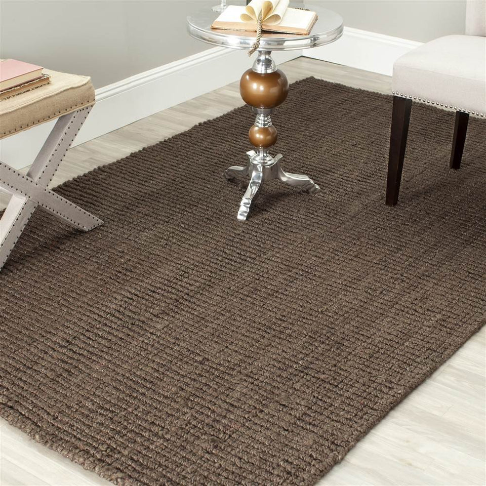 SAFAVIEH Area Rug 9x12 - Natural Fiber Collection - Large - Natural Brown, Handmade Jute, Farmhouse Style, Chunky Textured Thick Pile (NF447A)