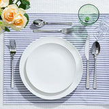 KINGSTONE Hammered Silverware Set, Flatware Set, 18/10 Stainless Steel Premium Cutlery with Unique Ripple Handles Design Mirror Polished - Dishwasher Safe (40-Piece)