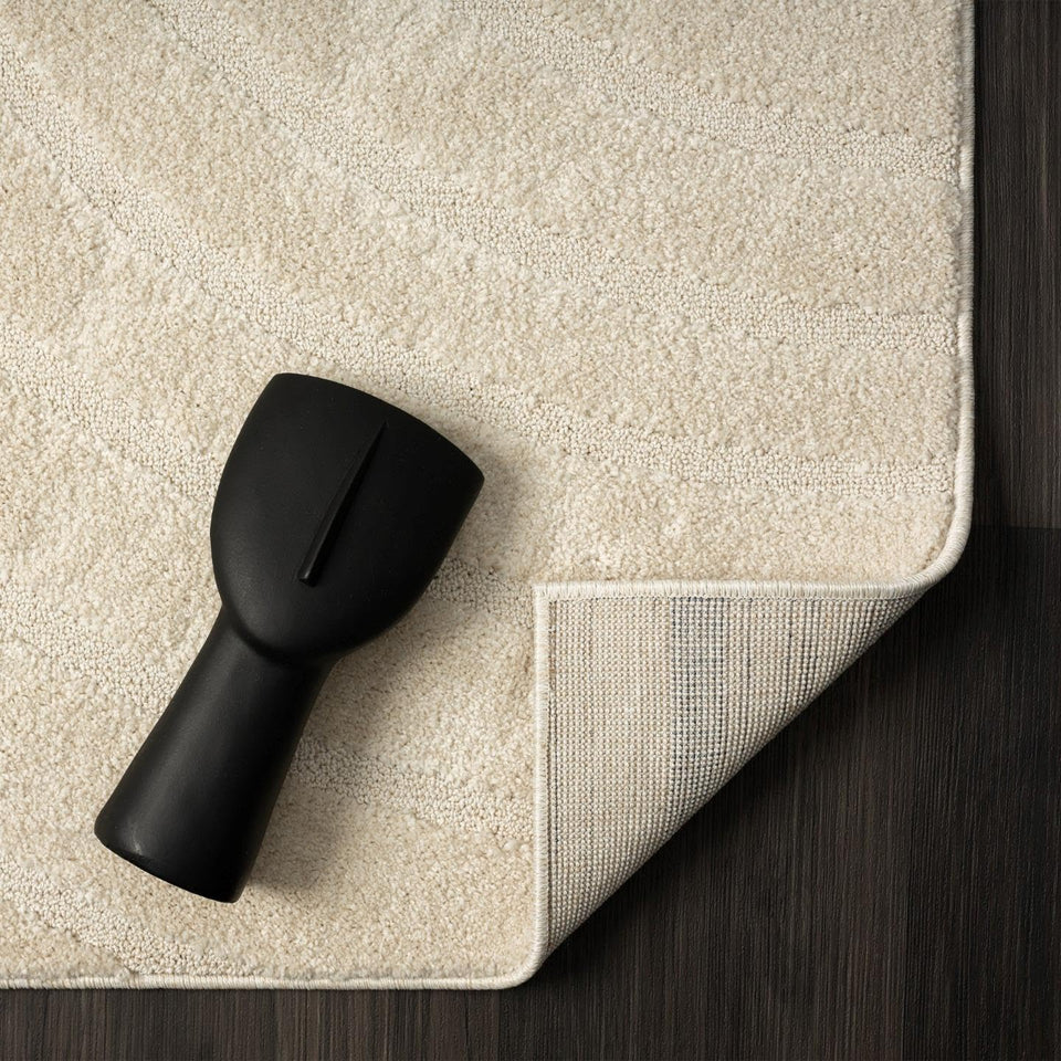 LUXE WEAVERS Modern Geometric Wave Cream 9x12 Area Rug