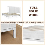 Bme Vivian 14 Inch Deluxe Bed Frame with Headboard, Rustic & Scandinavian Style with Solid Acacia Wood, No Box Spring Needed, 12 Strong Wood Slat Support, Easy Assembly, King, Rustic Golden Brown