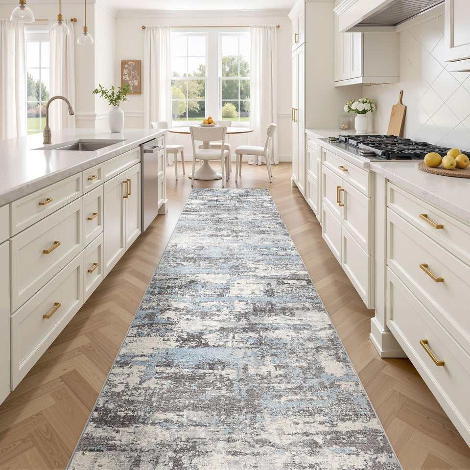 Area Rugs for Living Room: 12x15 Abstract Washable Rug Modern Neutral Large Soft Stain Resistant Non-Slip Backing Machine Table for Bedroom Dining Room Indoor Home Office Carpet - Gold Brown