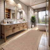 CAMILSON Easy Jute Rug 10x14, Indoor Outdoor Natural Color Fiber Area Rugs for Living Room Patio and Kitchen Rug Herringbone Woven Design Easy-Cleaning Washable Outside Carpet Alfombras 10 x 14