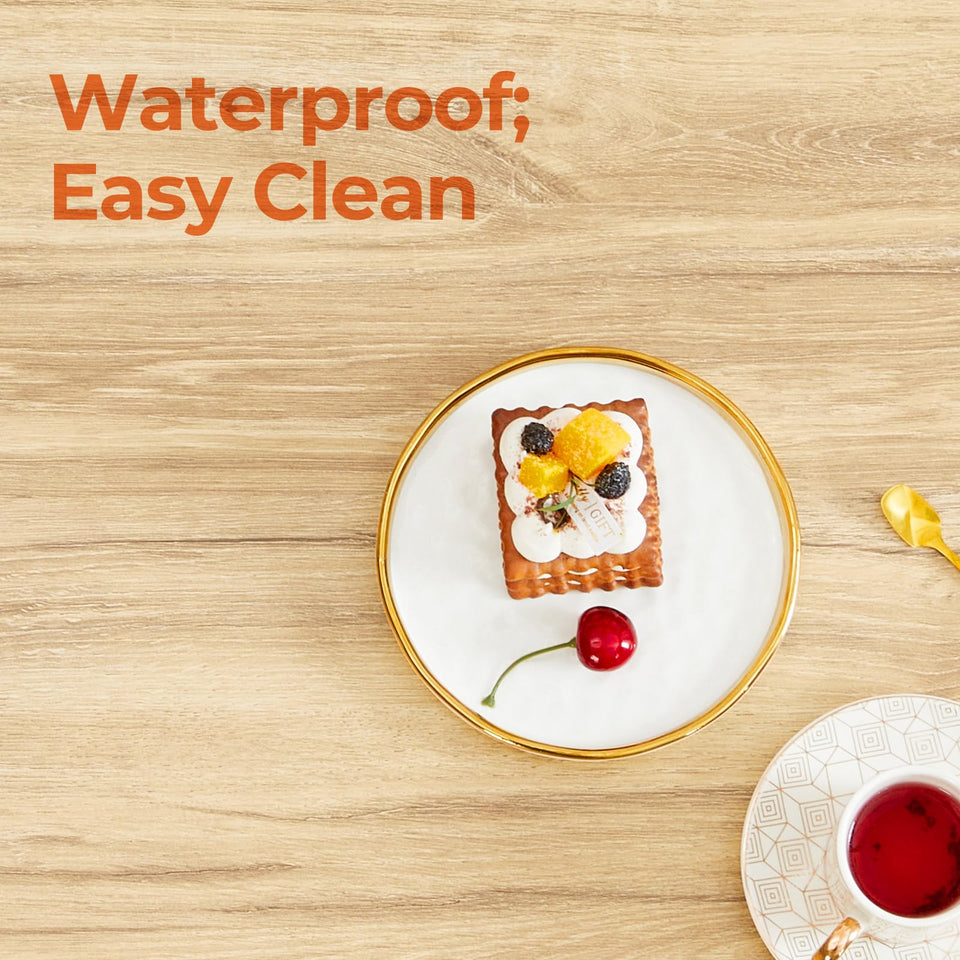 GreenForest Coffee Table for Living Room with Round Corners Farmhouse Style Center Table with Storage Shelf 39 Inch Space Saving Easy Assembly Gray Wash