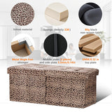 AmasSmile Footrest Ottoman Bench with Storage,34Inch Black Leather Footstool, Coffee Table, Padded Seat, Storage Chest,Blanket Store with Flipping Lid for Livingroom and Bedroom