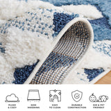 SAFAVIEH Area Rug 8x10 - Moroccan Tassel Shag Collection - Large - Ivory & Brown, Boho Design, Non-Shedding & Easy Cleaning, Plush Pile, Ideal for Living Room, Bedroom, Dining Space (MTS688A)