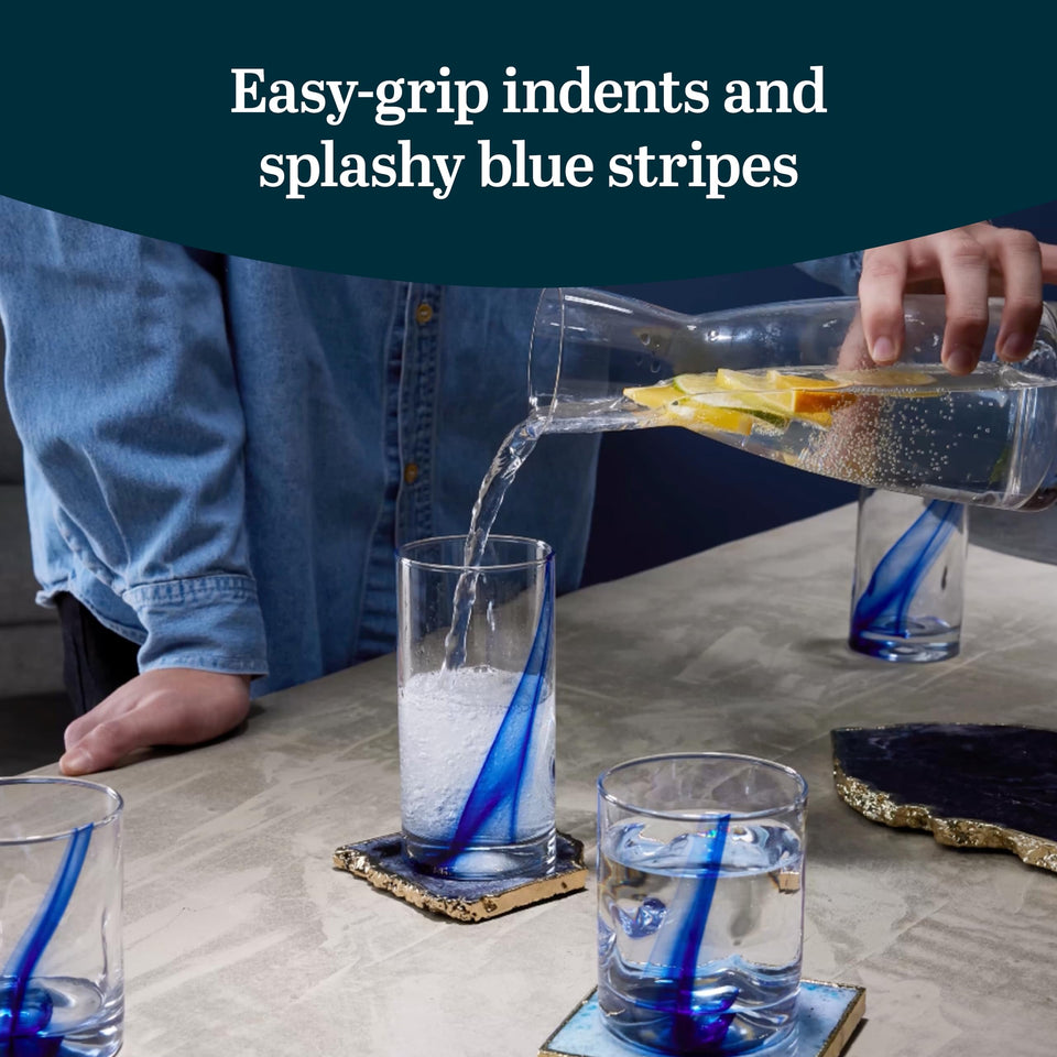 Libbey Ascent Tumbler and Rocks Drinking Glasses Set of 16, Glass Drinking Glasses with Curvature, Versatile Glassware Set for Parties and More