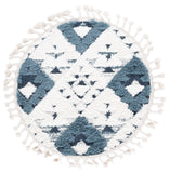 SAFAVIEH Area Rug 8x10 - Moroccan Tassel Shag Collection - Large - Ivory & Brown, Boho Design, Non-Shedding & Easy Cleaning, Plush Pile, Ideal for Living Room, Bedroom, Dining Space (MTS688A)