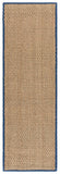 SAFAVIEH Area Rug 8x10 - Natural Fiber Collection - Large - Natural & Beige, Seagrass, Basketweave Pattern (NF114A)