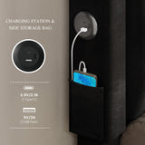 YITAHOME King Size Bed Frame with Adjustable Headboard, 4 Storage Drawers and RGB LED Lights, Velvet Upholstered Platform Bed with USB Ports, No Box Spring Needed, Fast Assembly, Noise-Free, Black