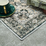 TOPRUUG Washable Oriental Area Rug - 12x15 Rugs for Living Room Soft Carpet for Bedroom Waterproof Floral Distressed Indoor Stain Resistant Non-Shedding Floor Carpets (Green, 12x15)