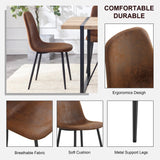 MUUOKY Dining Table Set for 4, Modern 55'' Wood Dinette Table Set for 4 with Fabric Dining Chairs,Table and Chairs Set of 4,Ideal for Kitchen Dining Room