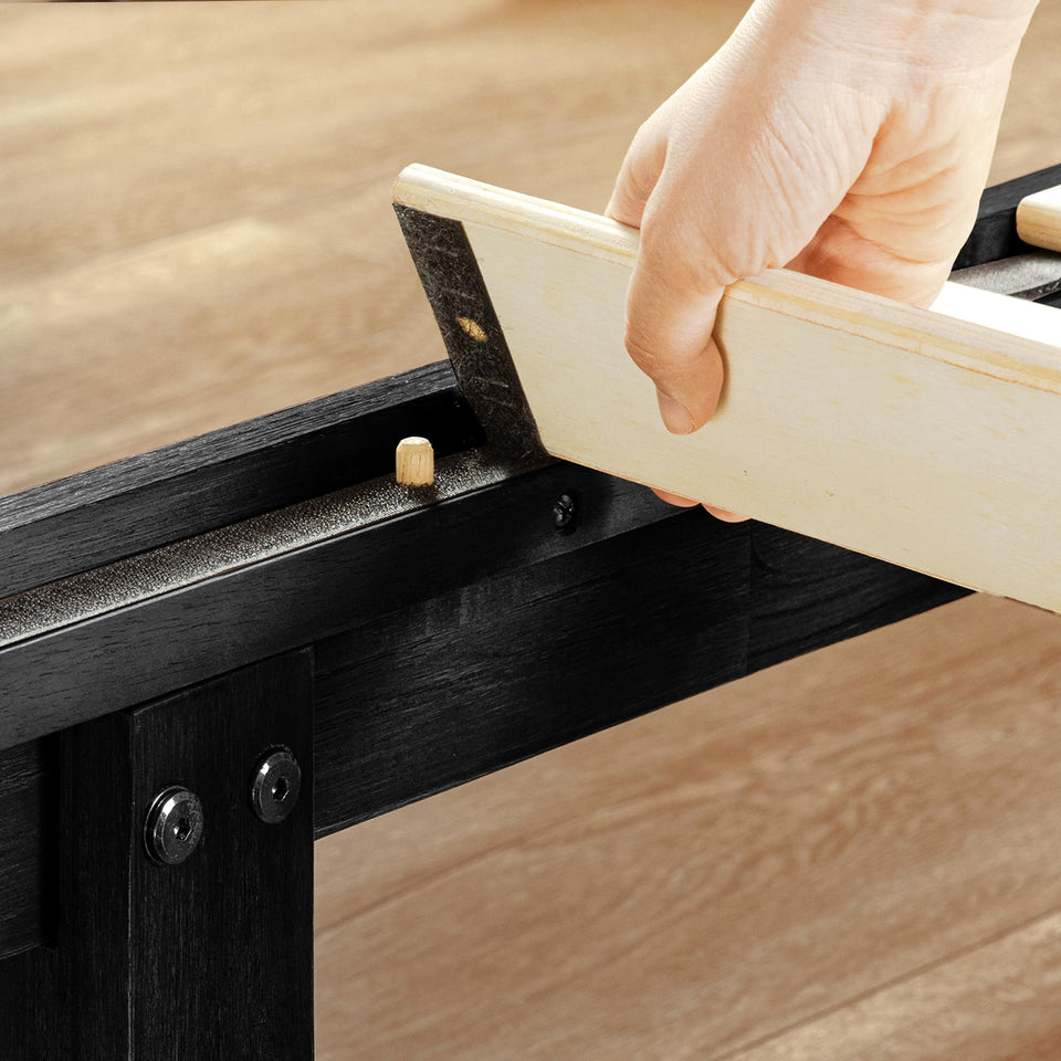 Mellow Naturalista Classic 12-Inch Solid Wood Platform Bed | Wooden Slats, No Box Spring Needed, Easy Assembly | Full, Espresso