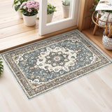 TOPRUUG Washable Oriental Area Rug - 12x15 Rugs for Living Room Soft Carpet for Bedroom Waterproof Floral Distressed Indoor Stain Resistant Non-Shedding Floor Carpets (Green, 12x15)