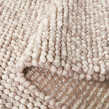 S & L Homes Wool Cotton Hand Woven Chunky Knit Popcorn Rug - Ivory Contemporary Area Rug for Living Room Bedroom (8' x 10' - Ivory)