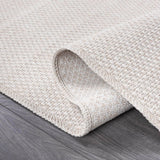 CAMILSON Easy Jute Rug 10x14, Indoor Outdoor Natural Color Fiber Area Rugs for Living Room Patio and Kitchen Rug, Sisal Boho Woven Design, Easy-Cleaning, Washable Outside Carpet Alfombras (10 x 14)