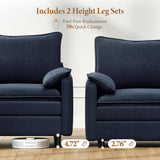 Vesgantti 142" U Shaped Sectional Couch, Comfy Cloud Modular Sectional Sofa with 2 Ottoman Deep Seat Chenille Modern Cloud Sofa, Modular Sofas for Living Room, Bedroom and Apartment, Beige