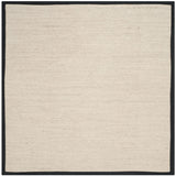 SAFAVIEH Area Rug 8x10 - Natural Fiber Collection - Large - Marble & Beige, Sisal, Woven Design with Border (NF143C)