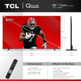 TCL 98-Inch Q65 QLED 4K UHD Smart TV with Google TV (98Q651G, 2024 Model) Dolby Vision, Dolby Atmos, HDR Pro+, Game Accelerator Enhanced Gaming, Voice Remote, Works with Alexa, Streaming Television