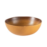 Bloomhouse Santorini Mist Double Bowl Terracotta Reactive Glaze Plates and Bowls Dinnerware Set - Amber, Service for Four (16pcs)
