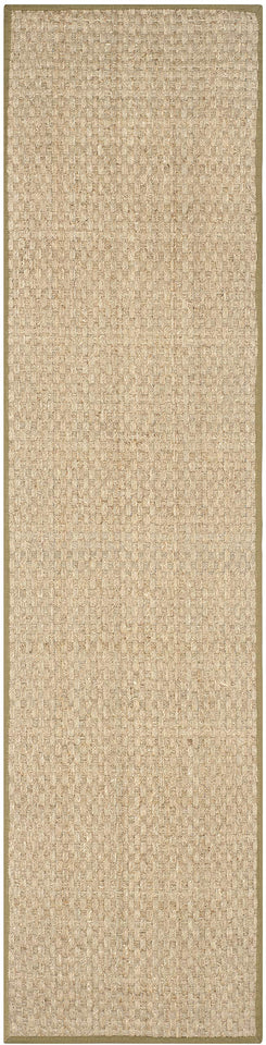 SAFAVIEH Area Rug 8x10 - Natural Fiber Collection - Large - Natural & Beige, Seagrass, Basketweave Pattern (NF114A)