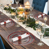 Goodluck 700 Piece Dark Blue Plastic Dinnerware Set for Party, Clear Disposable Plates for 100 Guests, Include: 100 Dinner Plates, 100 Dessert Plates, 100 Pre Rolled Napkins with Cutlery Set, 100 Cups