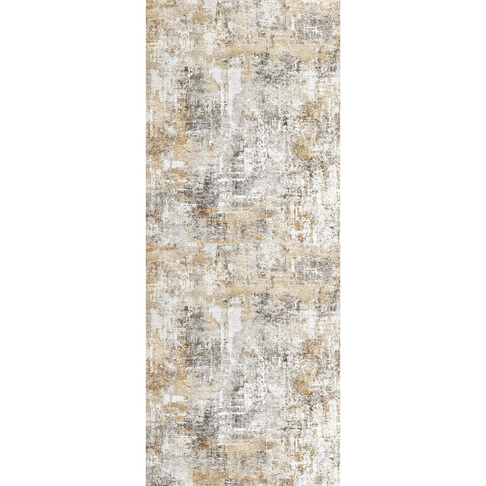 12x15 Area Rug for Living Room – Large Modern Neutral Abstract Thin Washable Carpet, Soft Low Pile Non-Slip Stain-Resistant for Bedroom Dining Room Home Office (Beige Grey)