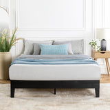 Mellow Naturalista Classic 12-Inch Solid Wood Platform Bed | Wooden Slats, No Box Spring Needed, Easy Assembly | Full, Espresso