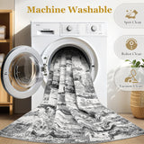 Area Rugs for Living Room: 12x15 Abstract Washable Rug Modern Neutral Large Soft Stain Resistant Non-Slip Backing Machine Table for Bedroom Dining Room Indoor Home Office Carpet - Gold Brown