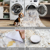 12x15 Area Rug for Living Room – Large Modern Neutral Abstract Thin Washable Carpet, Soft Low Pile Non-Slip Stain-Resistant for Bedroom Dining Room Home Office (Beige Grey)