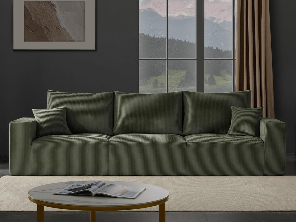 Boneless Sectional Cloud Couch Sofa for Living Room, 112" U-Shaped Modular Modern Lounge Sleeper Black Couches with Chaise, No Assemble, Cordury Compression Upholstered Sofas