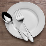 Mikasa Bravo 65-Piece Flatware Set for 12, 18/10 Stainless Steel Silverware with Full Service, Includes Forks, Knives, Spoons, and Serving Utensils