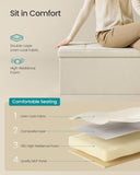 SONGMICS MAZIE Collection - 43 Inches Folding Storage Ottoman Bench, Ottoman Foot Rest, End of Bed Bench, Storage Chest, Load 660 lb, for Living Room, Bedroom, Entryway, Dark Gray ULSF77K